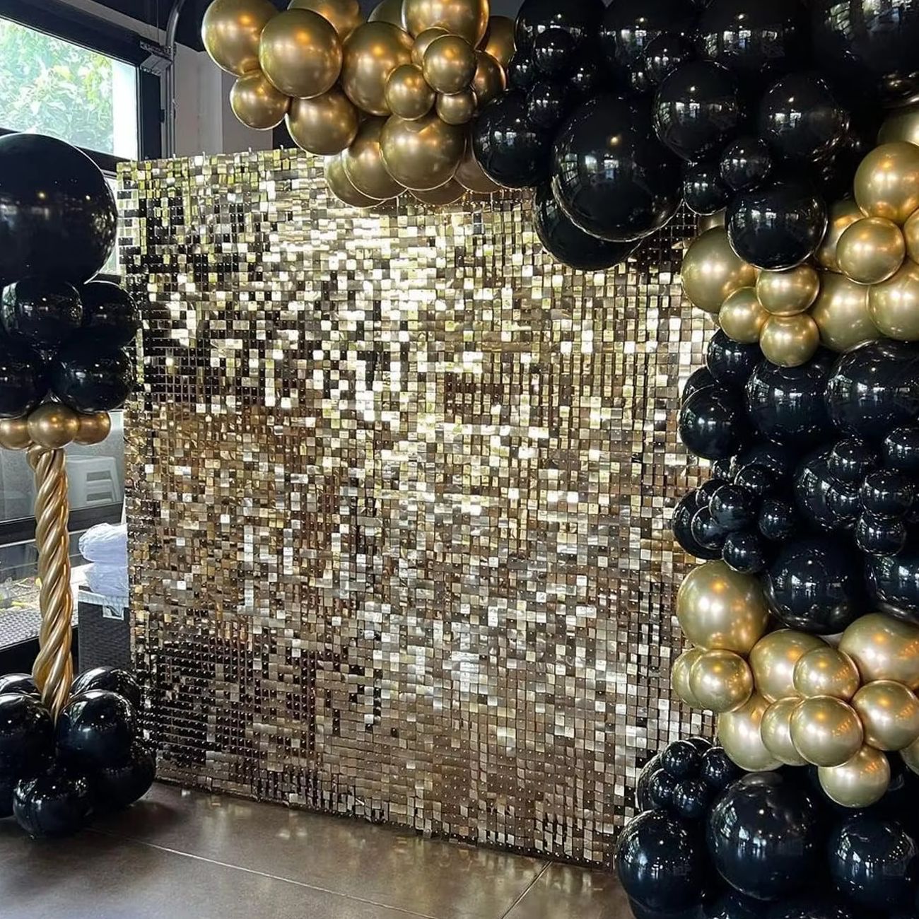 12pcs Light Gold Shimmer Wall  - Pvc Panel Background recension och pris