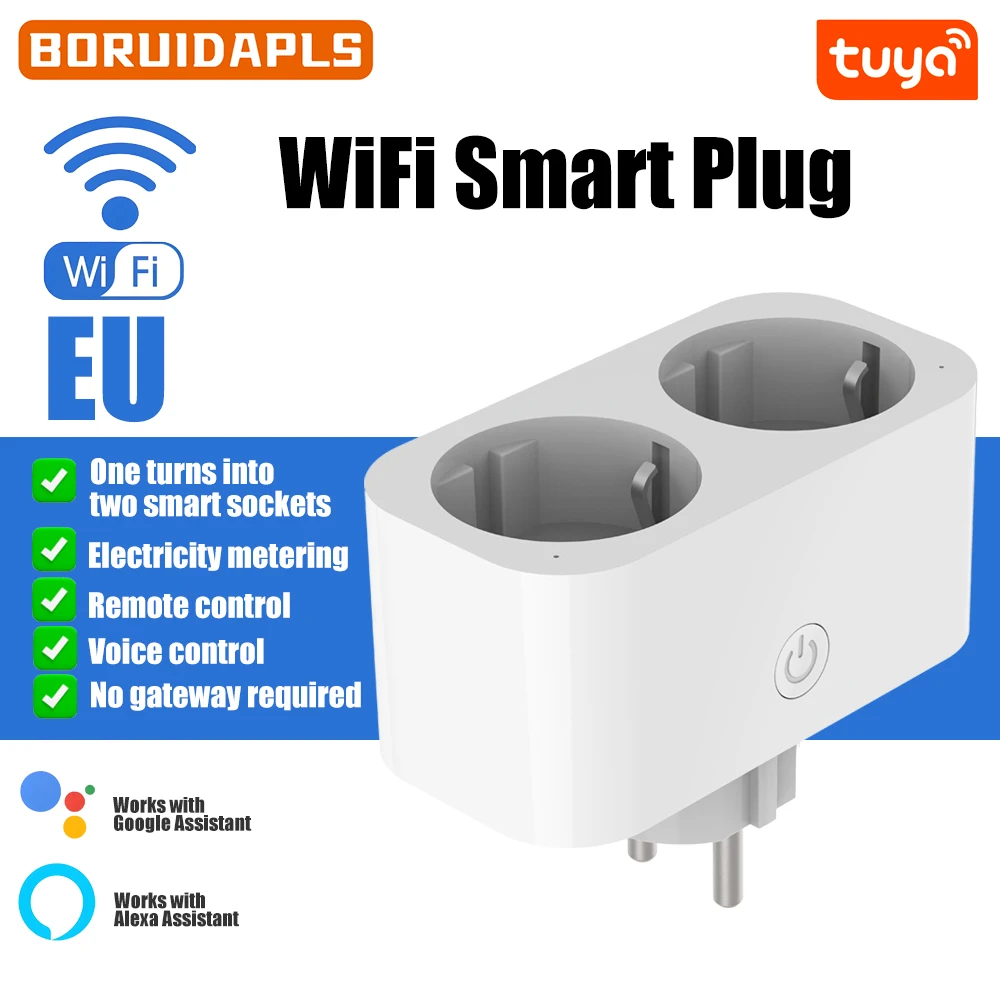 BORUIDAPLS WiFi Smart socket E - Timer Dual Outlet recension och pris