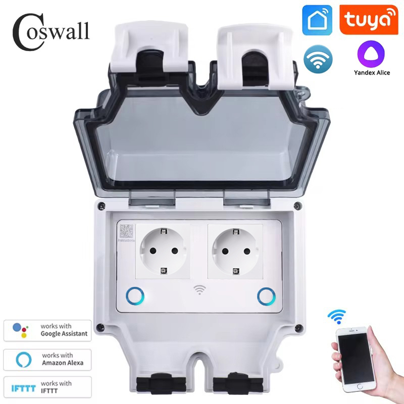 Coswall Tuya Wifi Yandex Alice - Timer Dual Outlet recension och pris