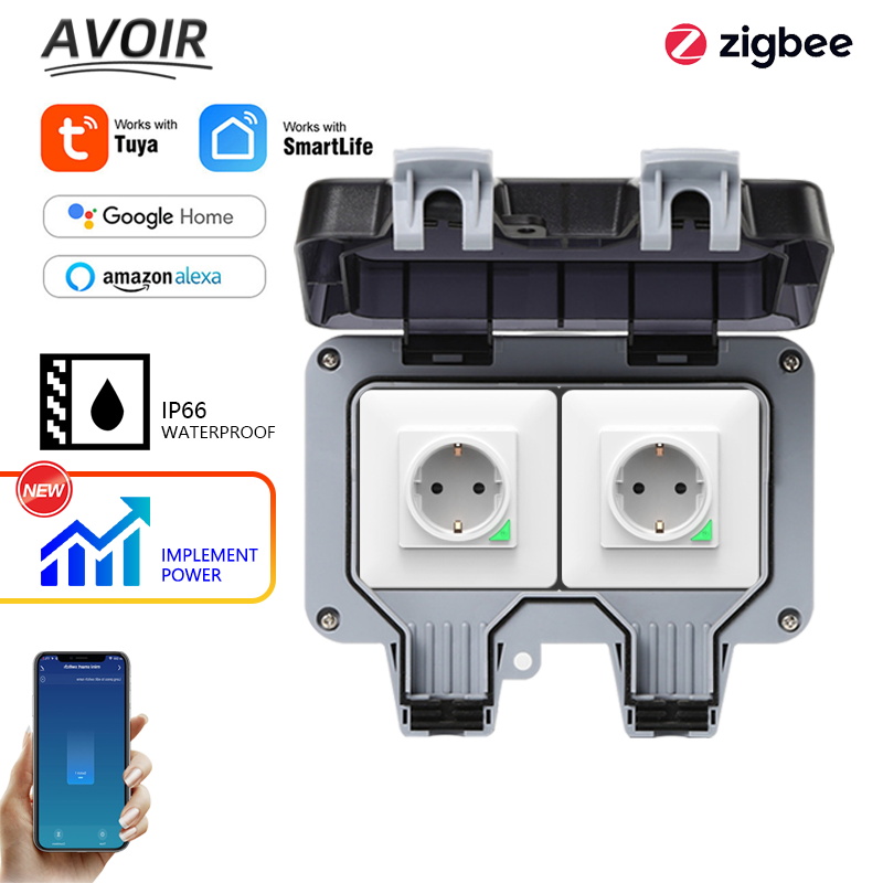 Avoir Tuya Zigbee Electrical S - Timer Dual Outlet recension och pris