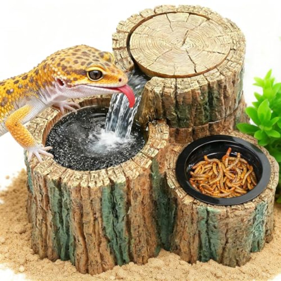 2 in 1 Reptile Water Fountain  - Water Dish Reptile recension och pris