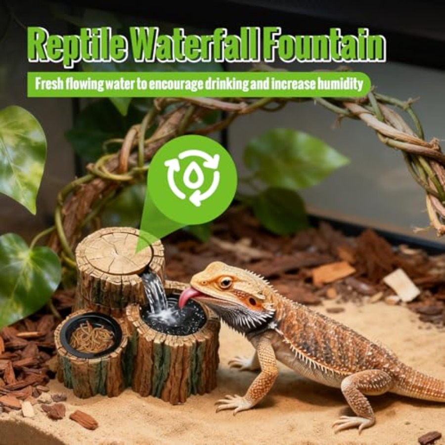 2 in 1 Reptile Water Fountain  - Water Dish Reptile recension och pris
